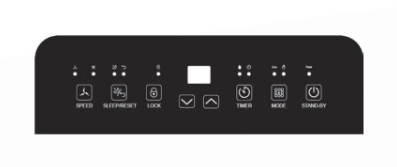 Diagram illustrating air exchange rate of the MyCond Roomer Smart 25 dehumidifier.
