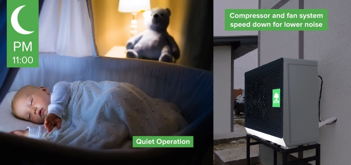 Energy-efficient split heat pump from the MyCond BeeSmart series.