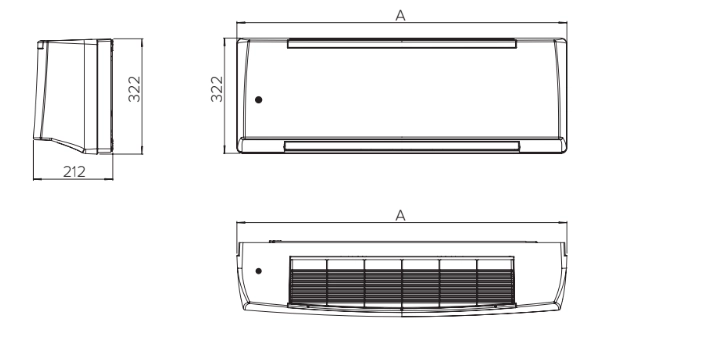MyCond FHW Wall-mounted fan coil units with Modbus control for smart home automation.