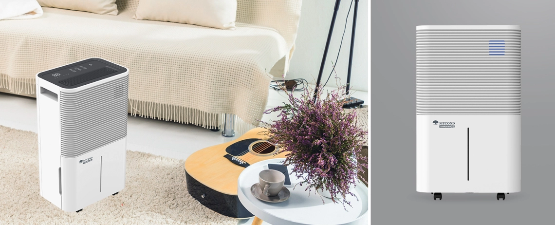 MyCond Roomer Hepa 25 series dehumidifier with eco-friendly design.